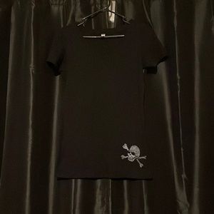 Womens Sick Bitch black short sleeve shirt.  Size S